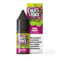 six licks 10mg nic salt sour cherry