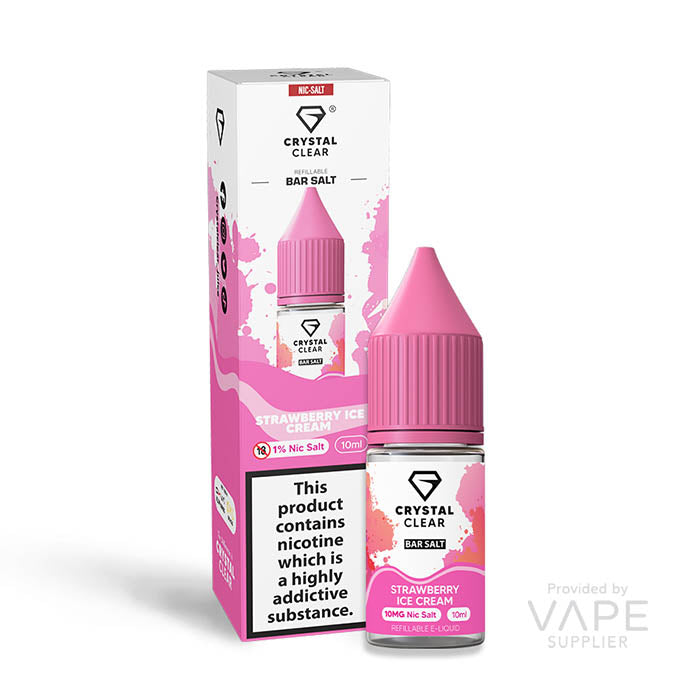 crystal clear 20mg nic salt strawberry ice cream