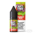 six licks 10mg nic salt strawberry melon