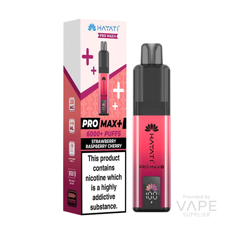 Hayati Pro Max+ 20mg Prefilled Pod Kit Strawberry Raspberry Cherry
