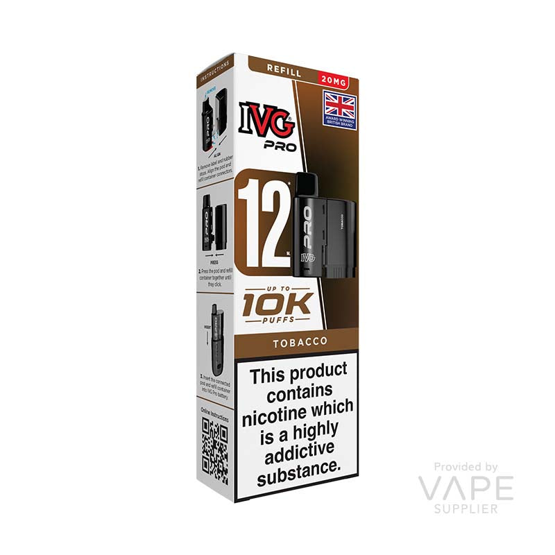 IVG Pro 12 Tobacco 20mg Prefilled Pods