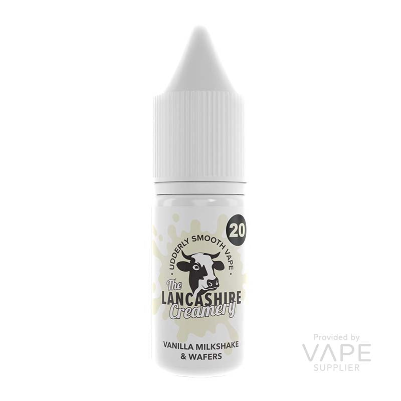 Lancashire Creamery Vanilla Milkshake Wafers 20mg Nic Salt E-liquid